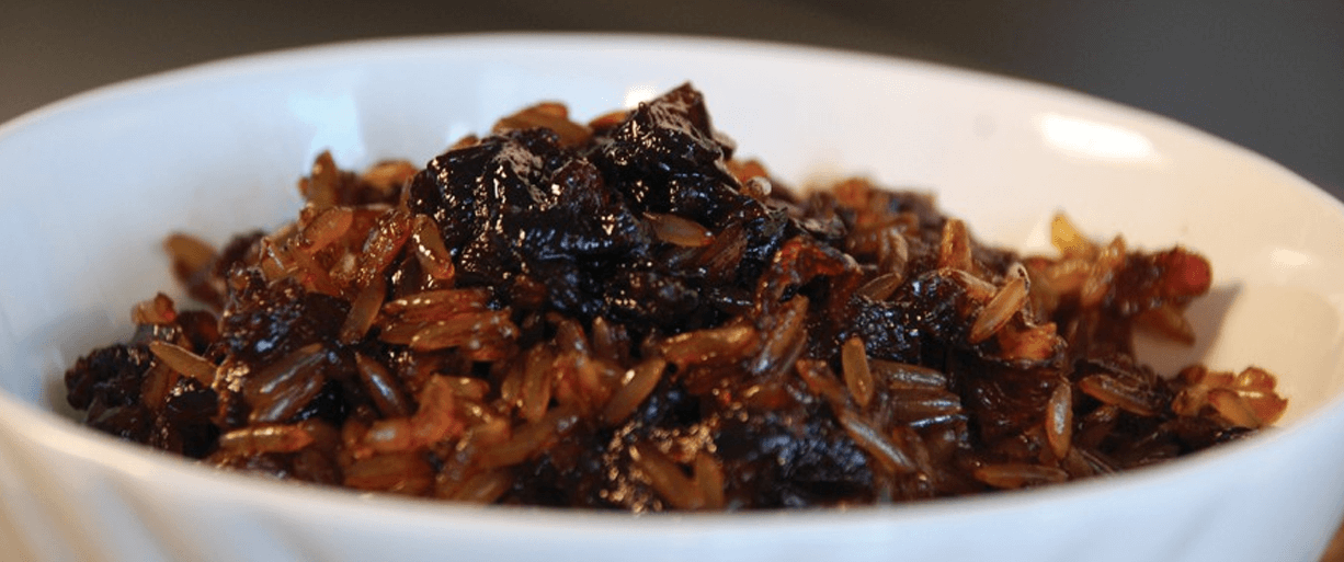 Arroz Integral com Cebola Caramelada