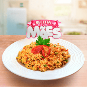 Risoto de tomate seco e muçarela de búfala